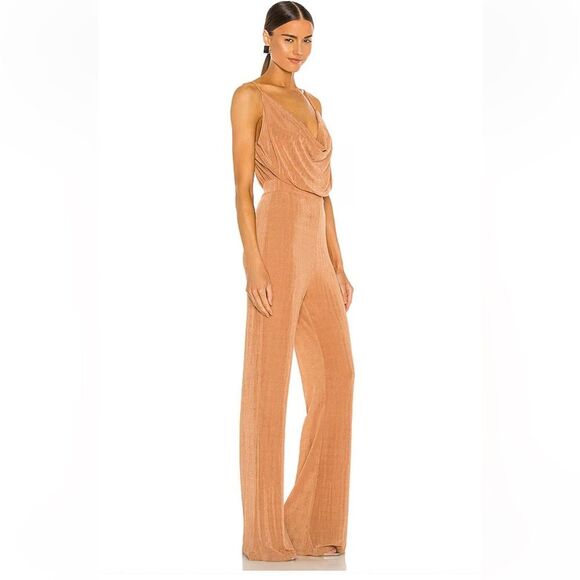 MISHA Moyra Jumpsuit Desert Rose
Tan Draped soft stretch Revolve US 8 - Picture 2 of 11